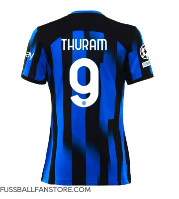 Inter Milan Marcus Thuram #9 Replik Heimtrikot Damen 2023-24 Kurzarm